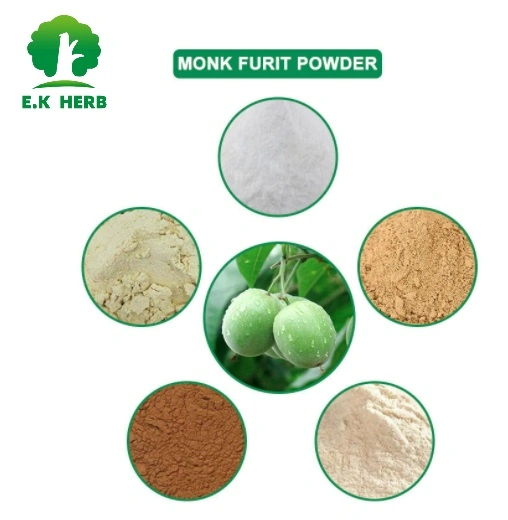 E. K Herb Factory Natural Mogroside V Powder Momordica Grosvenori Swingle Zero 0 Calories Sweetener Mogrosides 5%-98% Luo Han Guo Extract Monk Fruit Sweetener