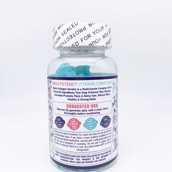 Biotin, Vitamin C, Vitamin B-12, Zinc Vegan Hair Growth Gummy Vitamin for Hair Skin & Nails